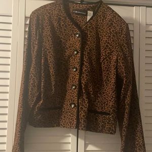 Animal print blazer